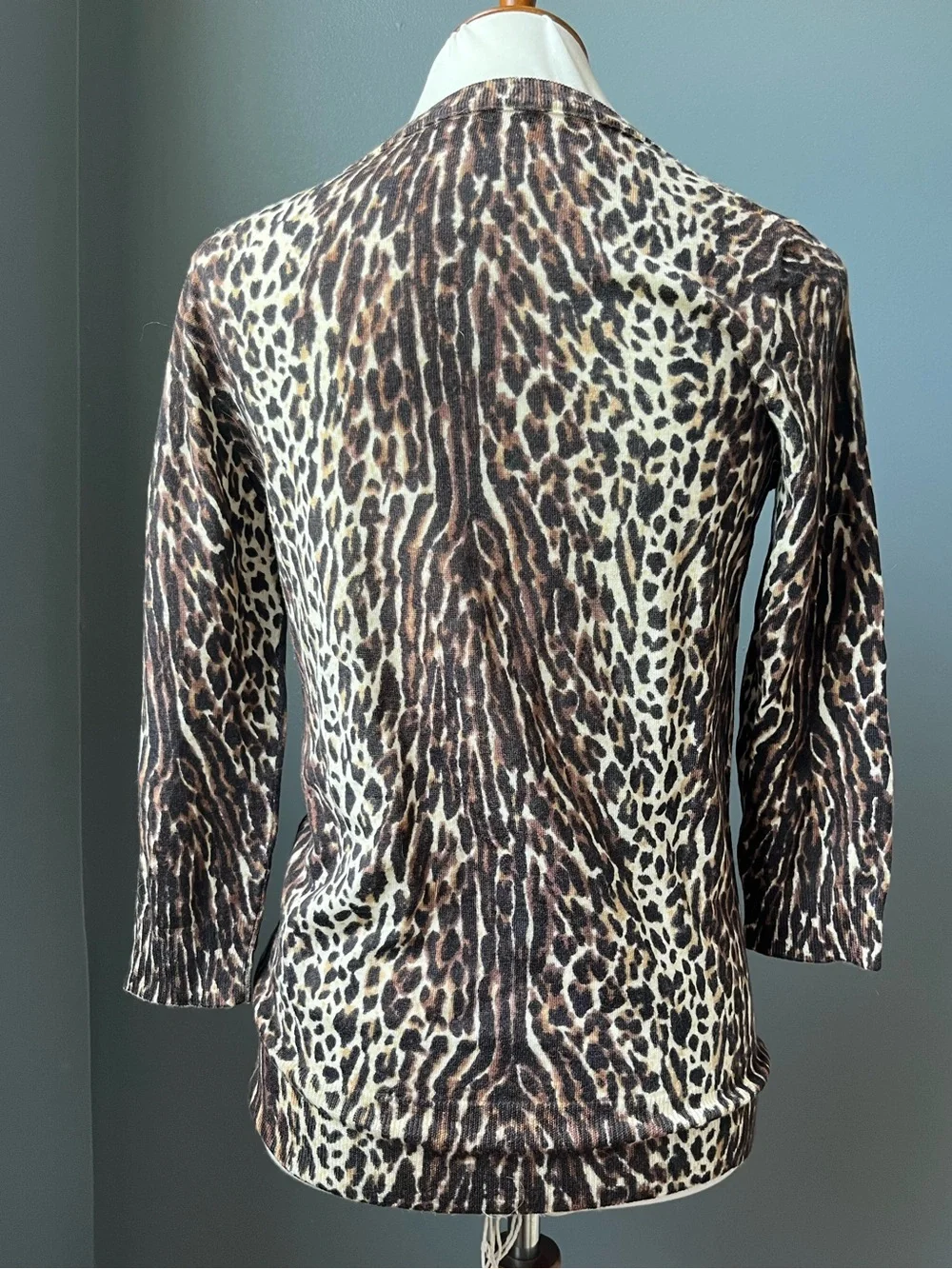 JCrew Tippi Merino Crewneck Sweater in Cheetah print 🐆